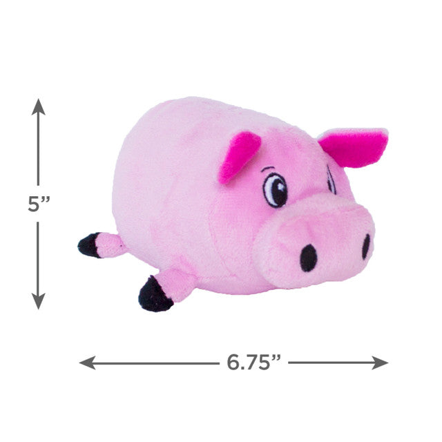 Outward Hound Fattiez Pig Plush Dog Toy Small