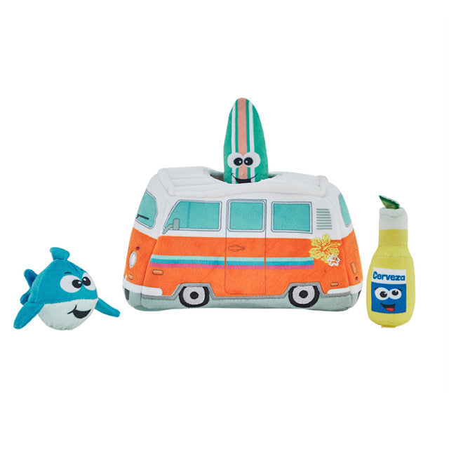 Outward Hound Hide A Surf Van Plush Dog Toy Puzzle