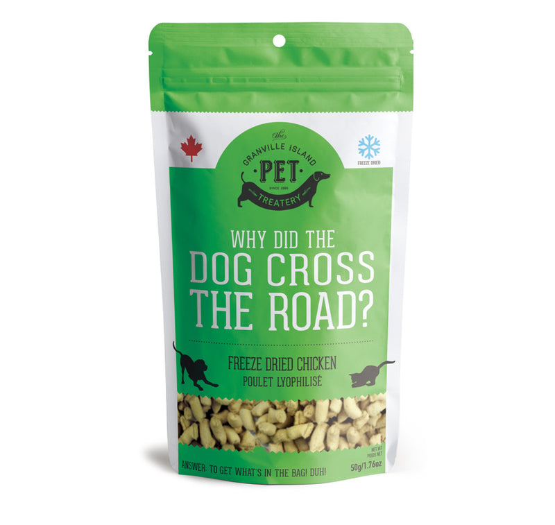 Why Did the Dog Cross the Road? Freeze Dried Chicken