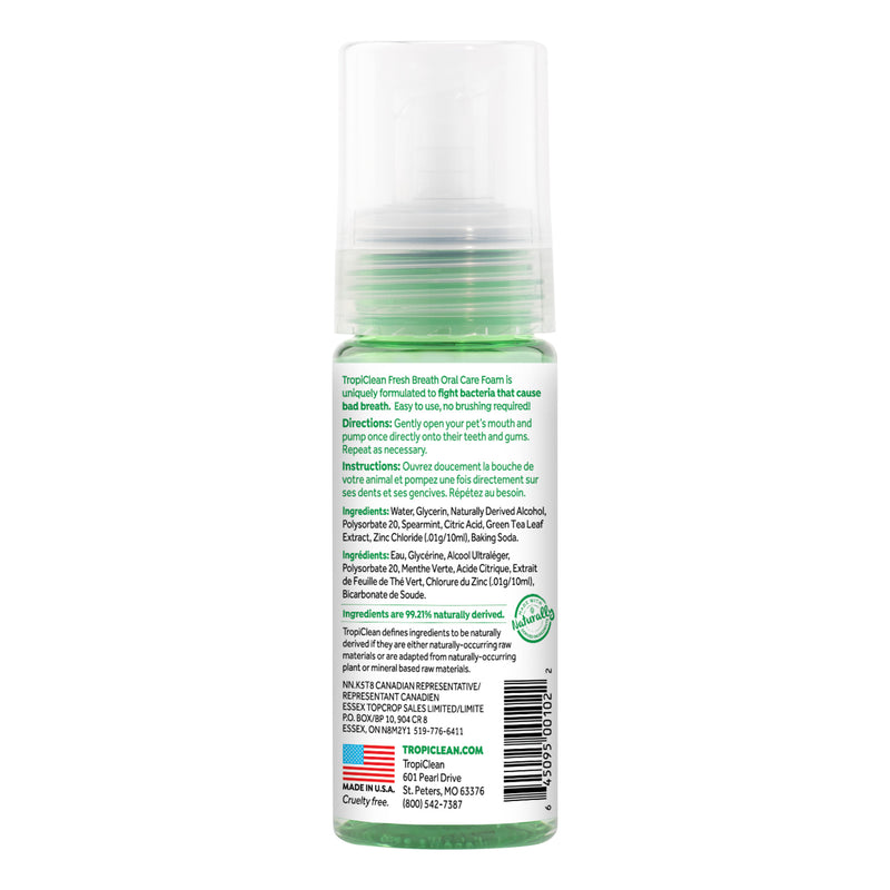 Tropiclean Fresh Breath Oral Care Foam