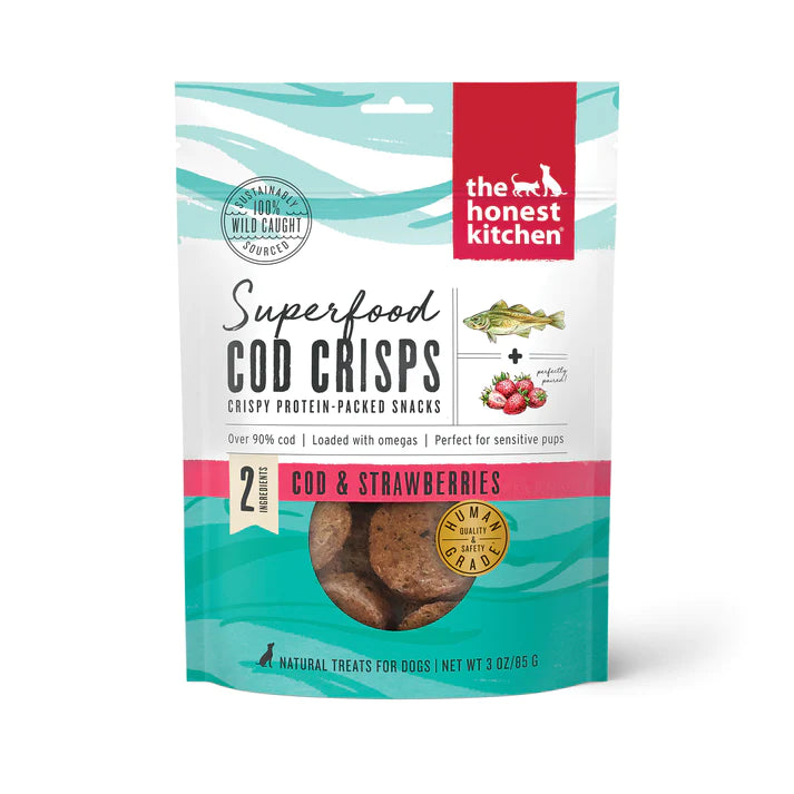 The Honest Kitchen Superfood Cod and Strawberry Crisps