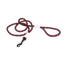 K9 Explorer Reflective Braided Rope Snap Dog Leash Berry