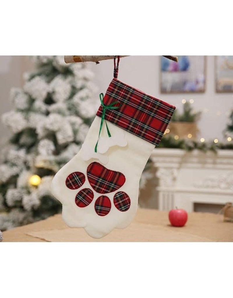 Holiday 2-bone Plaid Stocking