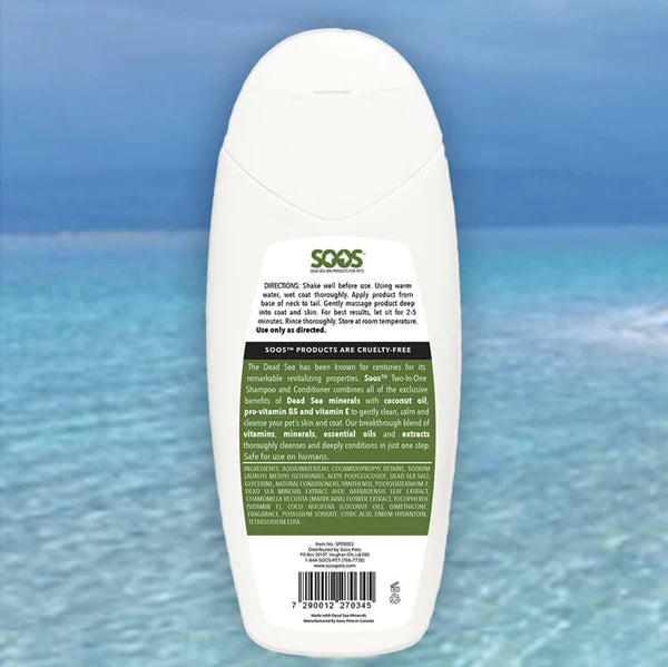 Soos Two-In-One Shampoo and Conditioner For Dogs and Cats
