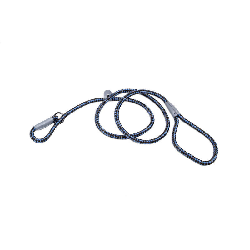 K9 Explorer Reflective Braided Rope Slip Dog Leash Sapphire